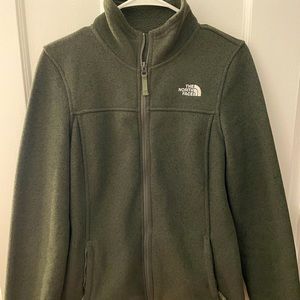 The North Face Women’s Maggy Full Zip Fleece Jacket Army Green/Dark Olive Knit